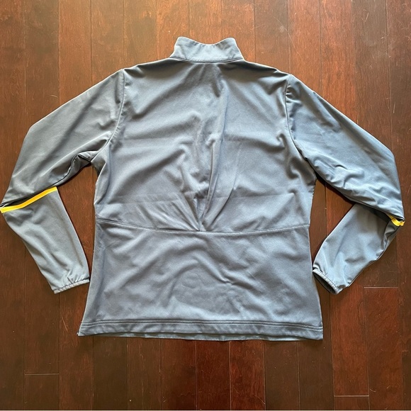 Nike Golf Womens 1/4 Zip Jacket Size Large Slate Blue & Yellow Zip Pockets - Picture 4 of 7